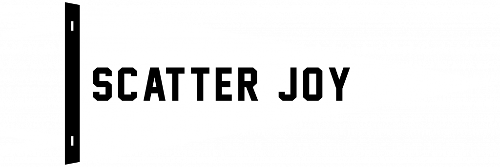 Scatter Joy Pennant logo in White